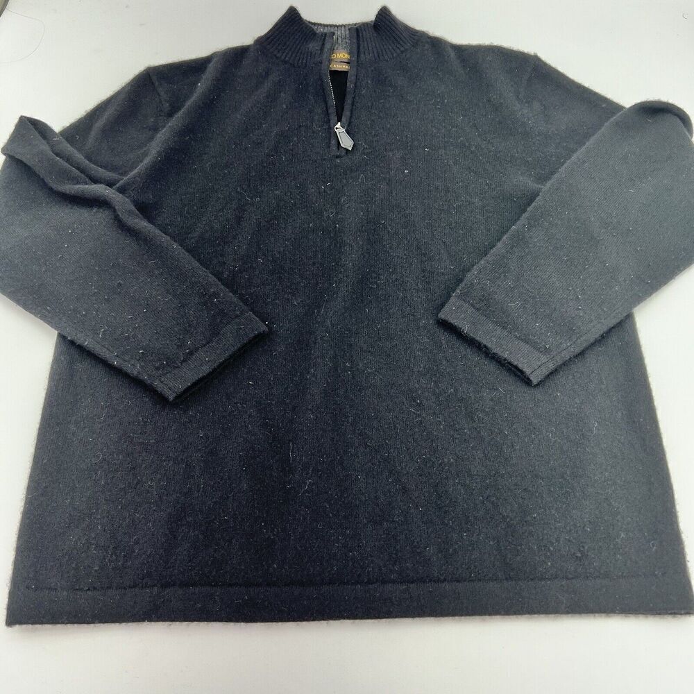 Paolo Mondo Black 100% Cashmere Sweater Size Medium